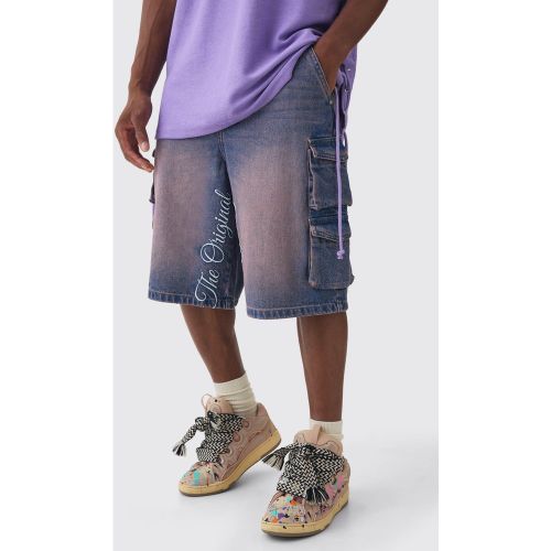 Bermuda cargo brodé - 38 - Boohooman - Modalova