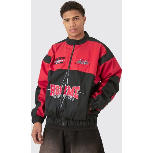 Veste oversize en twill homme - S - Boohooman - Modalova