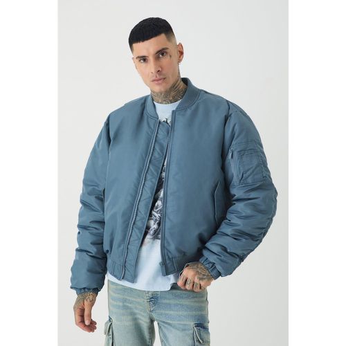 Tall - Bomber matelassé en ardoise homme - L - Boohooman - Modalova