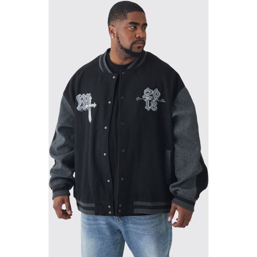Grande taille - Veste universitaire oversize color block - XXL - Boohooman - Modalova