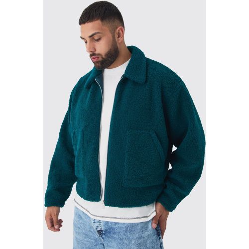 Grande taille - Veste Harrington en polaire homme - XXXL - Boohooman - Modalova