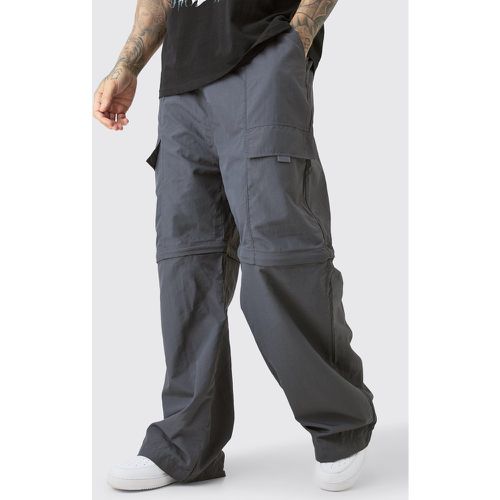 Tall - Pantalon cargo zippé à imprimé parachute - S - Boohooman - Modalova