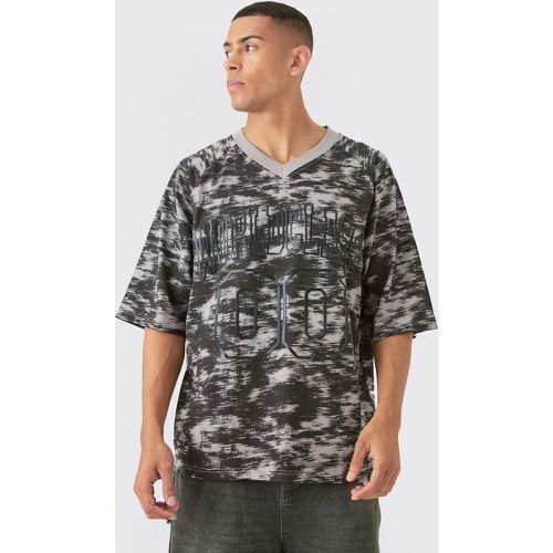 T-shirt oversize à imprimé universitaire - S - Boohooman - Modalova