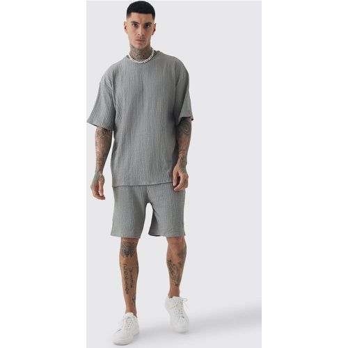 Tall - Ensemble texturé avec t-shirt et short homme - S - Boohooman - Modalova