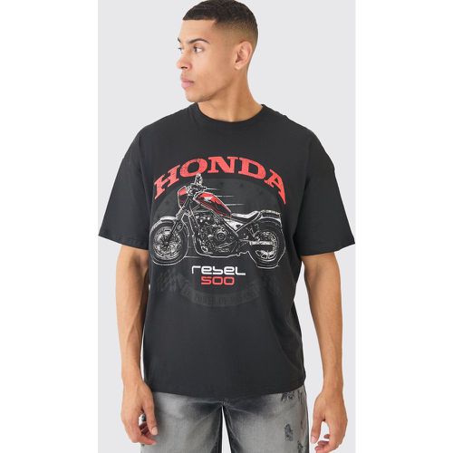 Oversized Honda Motorcylcle License T-shirt - Boohooman - Modalova
