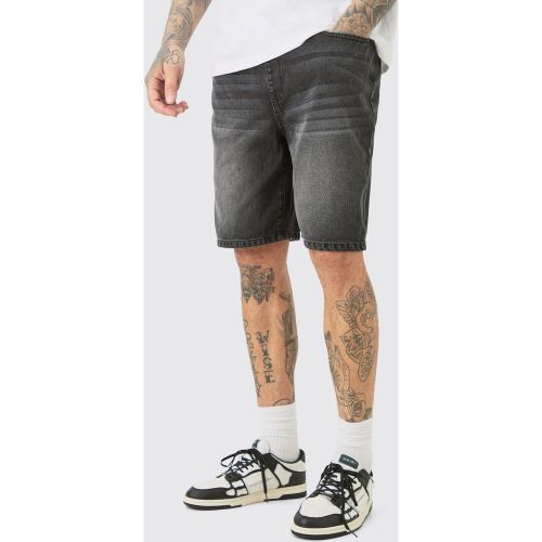 Tall - Short en jean délavé - Noir - S - Boohooman - Modalova