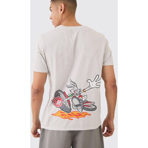 Oversized Looney Tunes Bugs Bunny Wash License T-shirt - Boohooman - Modalova