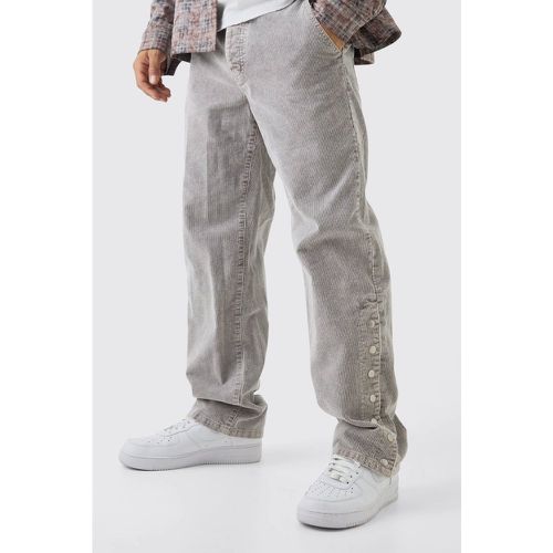 Pantalon large délavé en velours côtelé - 28R - Boohooman - Modalova