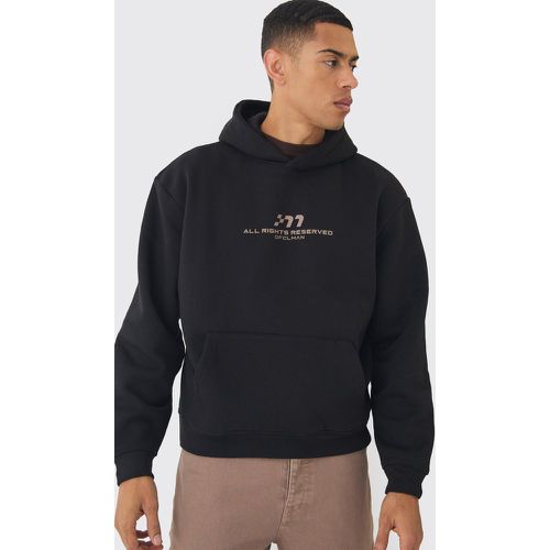 Sweat à capuche oversize imprimé homme - S - Boohooman - Modalova