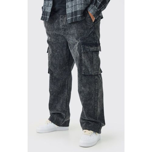 Grande taille - Pantalon cargo délavé - 38 - Boohooman - Modalova