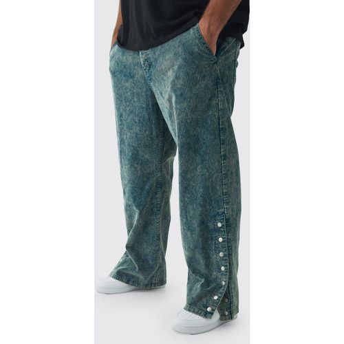 Grande taille - Pantalon large délavé en velours côtelé - 38 - Boohooman - Modalova