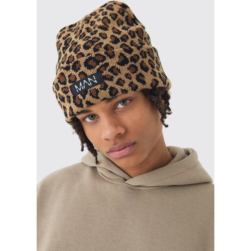 Bonnet à imprimé léopard - ONE SIZE - Boohooman - Modalova