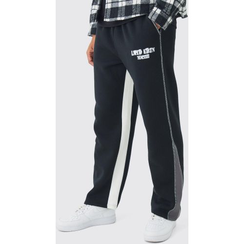 Jogging droit à coutures contrastantes - M - Boohooman - Modalova