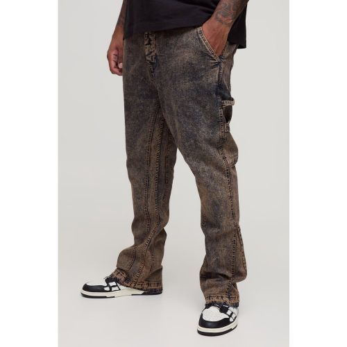 Grande taille - Jean flare cargo skinny à soufflet homme - 40 - Boohooman - Modalova