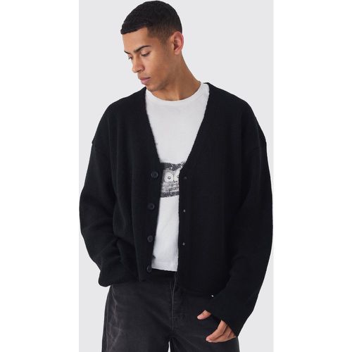 Cardigan oversize en maille brossée - S - Boohooman - Modalova