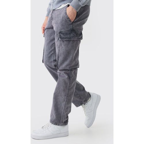 Pantalon cargo épais délavé - 28 - Boohooman - Modalova