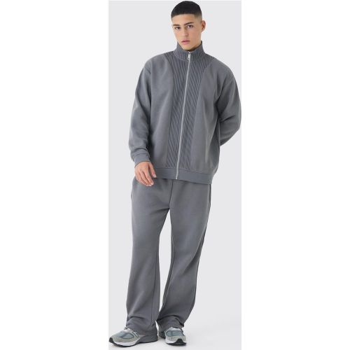 Survêtement oversize zippé à col montant - S - Boohooman - Modalova