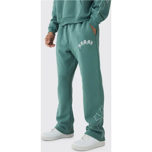 Jogging droit gothique - L - Boohooman - Modalova