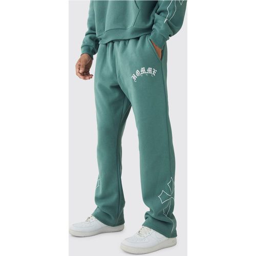 Jogging droit gothique - S - Boohooman - Modalova