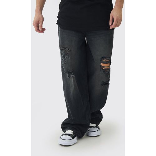 Tall - Jean baggy super déchiré - 30 - Boohooman - Modalova