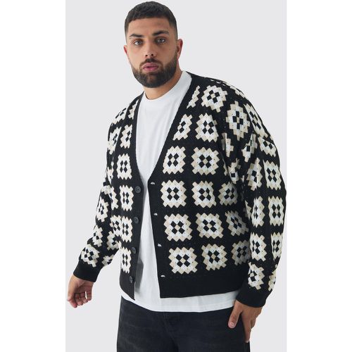 Grande taille - Cardigan large en crochet - XXXL - Boohooman - Modalova