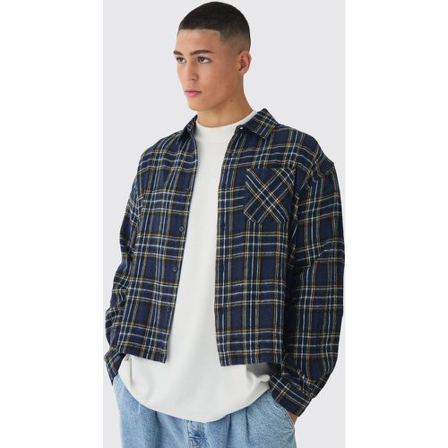 Chemise oversize à carreaux et manches longues - S - Boohooman - Modalova