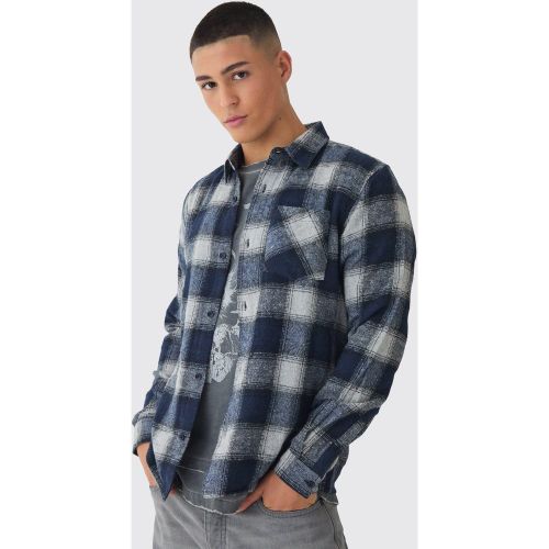 Chemise à carreaux et manches longues - S - Boohooman - Modalova