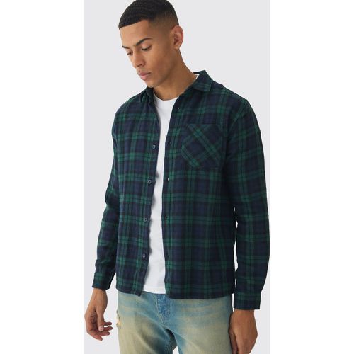 Chemise à carreaux et manches longues - S - Boohooman - Modalova