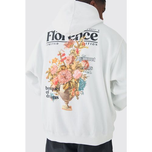 Grande taille - Sweat à capuche oversize fleuri - XXXL - Boohooman - Modalova