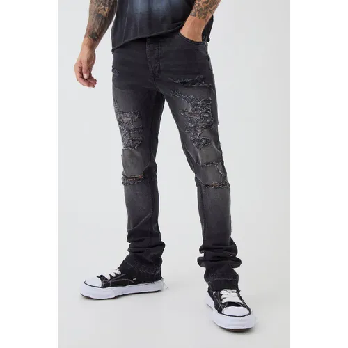 Jean flare skinny à volants - 28R - Boohooman - Modalova