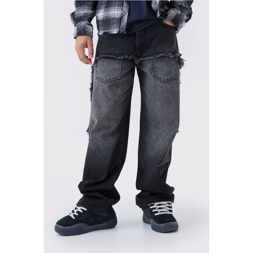 Jean large en denim à manches longues - 28R - Boohooman - Modalova