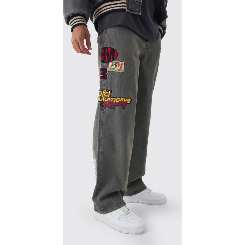 Jean large universitaire - 32R - Boohooman - Modalova