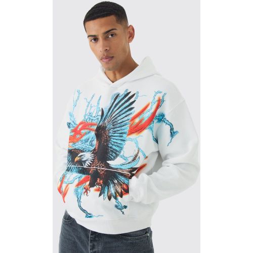 Sweat à capuche oversize à imprimé aigle - L - Boohooman - Modalova