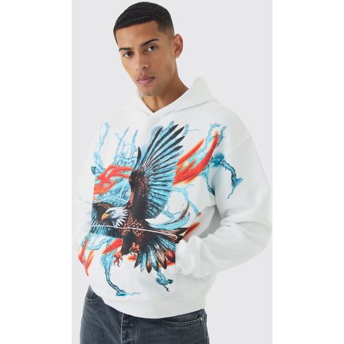 Sweat à capuche oversize à imprimé aigle - S - Boohooman - Modalova