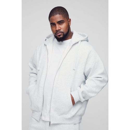 Grande taille - Sweat à capuche zippé homme - XXXL - Boohooman - Modalova