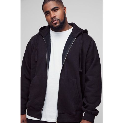 Grande taille - Sweat à capuche zippé en homme - XXXXL - Boohooman - Modalova