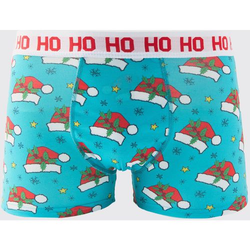 Boxer à imprimé chapeau de Noël - L - Boohooman - Modalova