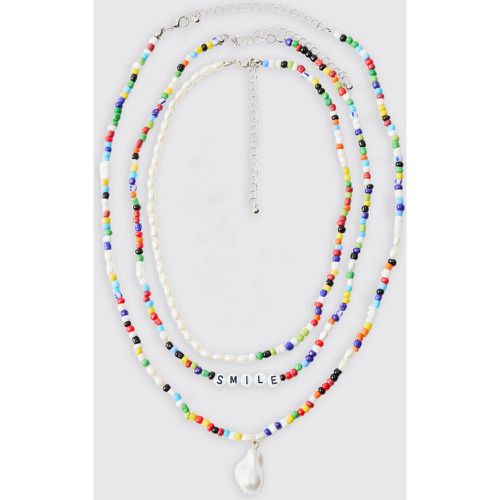 Bead Multi Layer Necklace - ONE SIZE - Boohooman - Modalova