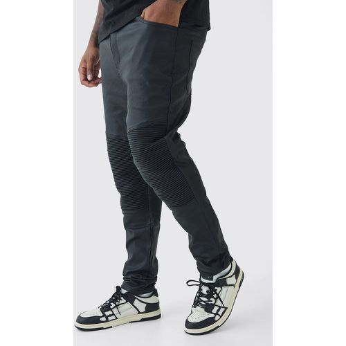 Grande taille - Jean biker skinny - 38 - Boohooman - Modalova