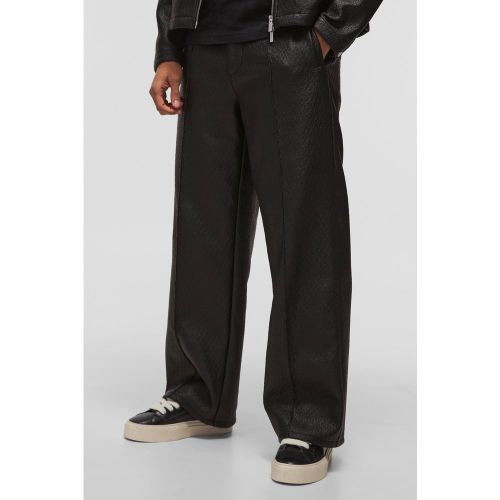 Pantalon large en polaire - 28 - Boohooman - Modalova
