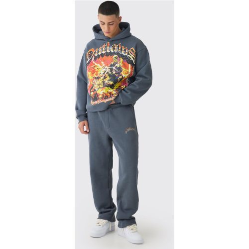 Survêtement oversize à imprimé sweat à capuche - XL - Boohooman - Modalova
