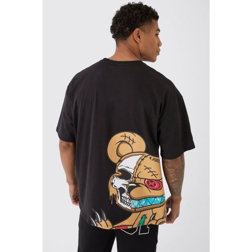 T-shirt oversize imprimé ours en peluche - Ofcl MAN - S - Boohooman - Modalova