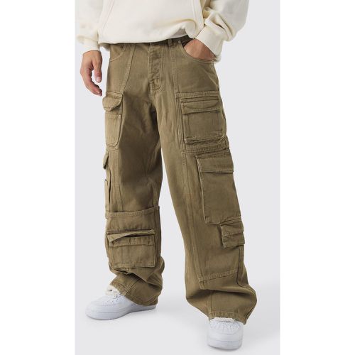 Jean cargo baggy délavé - 28R - Boohooman - Modalova