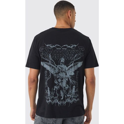 T-shirt délavé à imprimé Renaissance - XS - Boohooman - Modalova