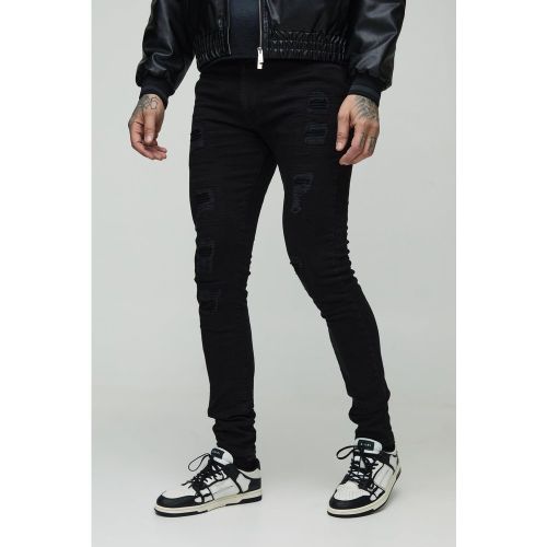 Tall - Jean super skinny déchiré et réparé - 34 - Boohooman - Modalova