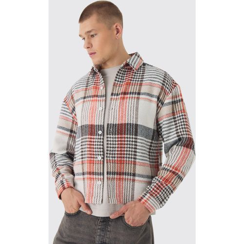 Chemise oversize à carreaux et manches longues - S - Boohooman - Modalova