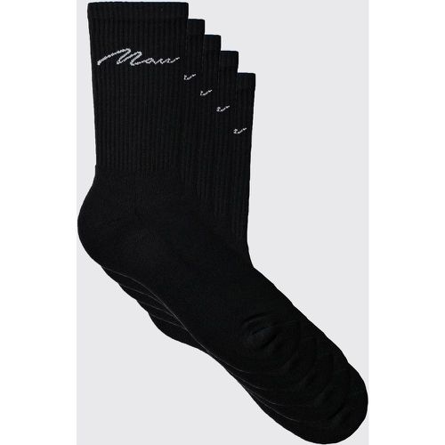 Lot de 5 paires de chaussettes à logo - MAN - ONE SIZE - Boohooman - Modalova