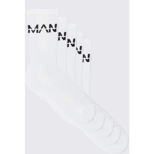 Lot de 5 paires de chaussettes sports - MAN - ONE SIZE - Boohooman - Modalova