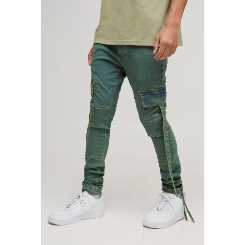 Jean cargo super skinny délavé homme - 30R - Boohooman - Modalova
