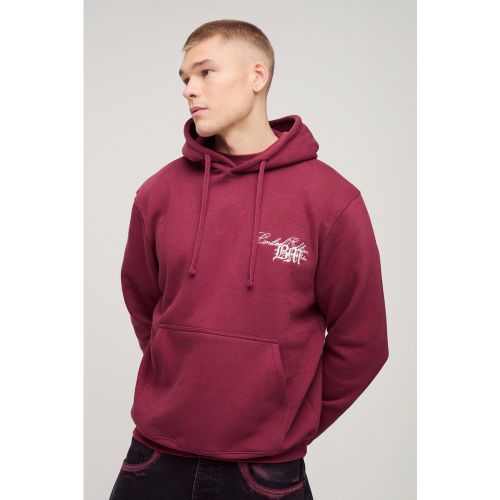 Sweat à capuche à broderie BM homme - S - Boohooman - Modalova